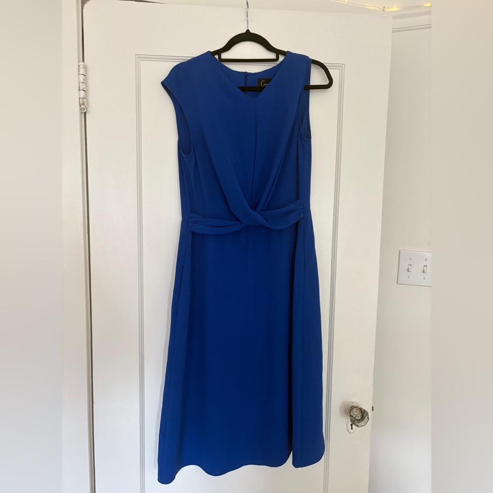 Connected Apparel Royal Blue Midi Dress
